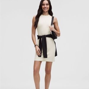 Lululemon Cream Ribbed Softstreme Sleeveless Tank Dress Size 2
